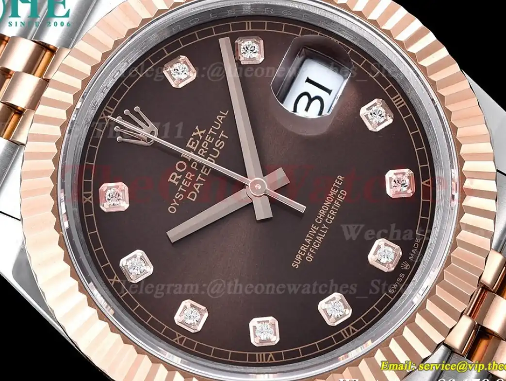 Datejust 126231 36mm Brown Dia SS RG GMF A2824