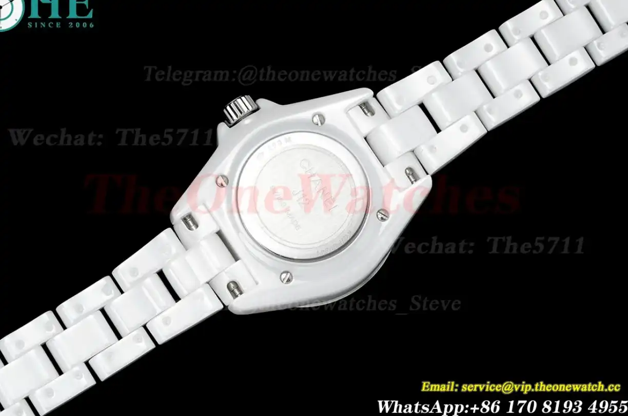 J12 33mm White Ceramic Cer White Dial HTF Quartz