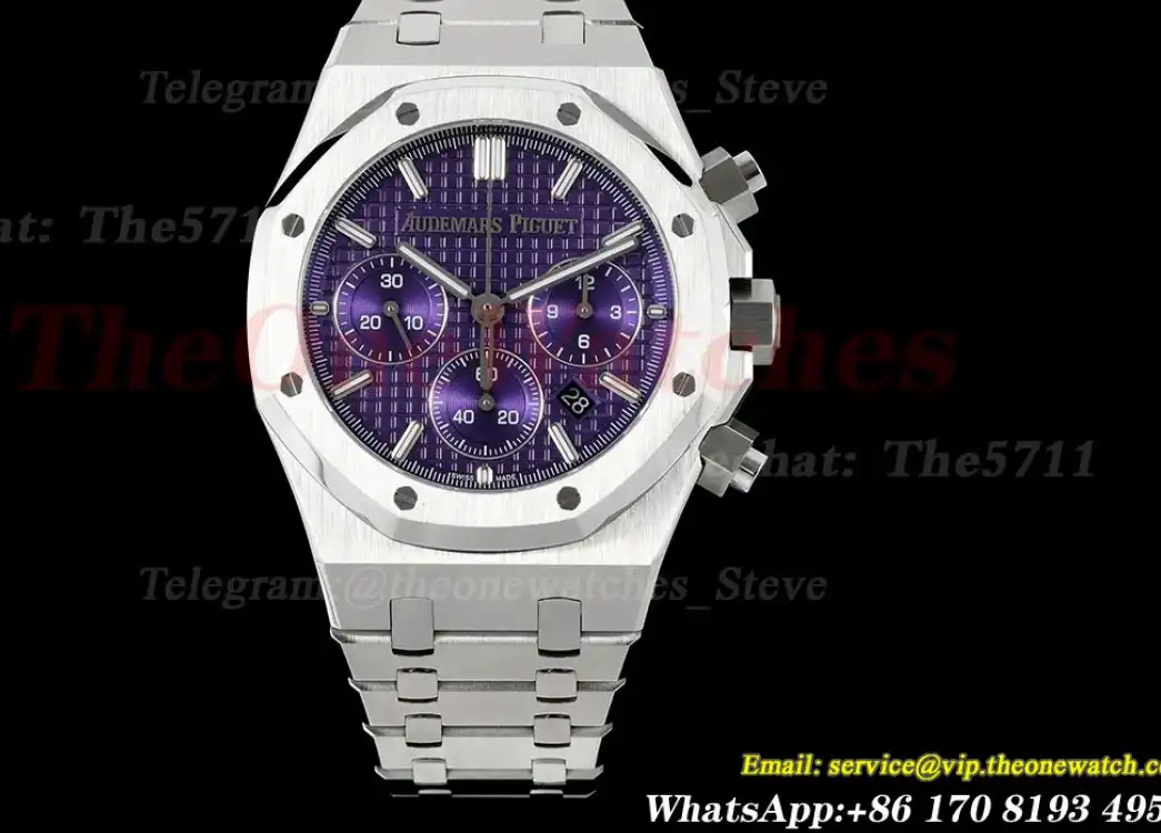 Royal Oak Chrono 26240BC 41mm SS SS Purple Stk BF A7750