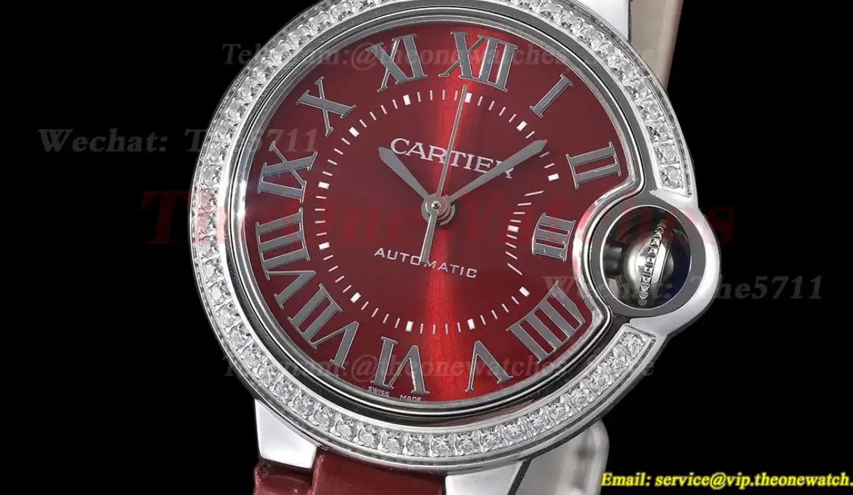 Ballon Bleu De Cartier 33mm Dia SS LE Red Dial GDF NH05