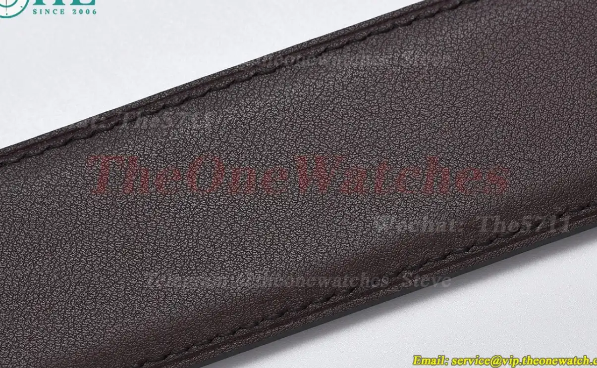 YG Hermes SS Buckle on Brownish Black Leather Belt 3.8cm