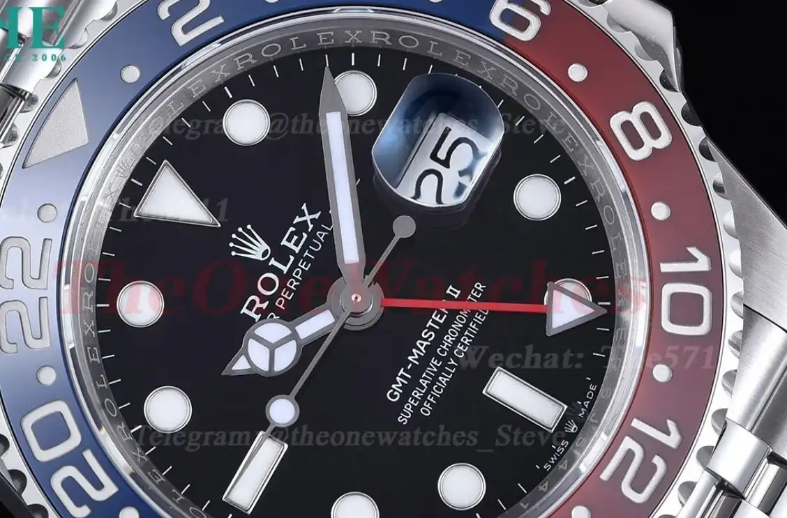 GMT Master II 126710 Pepsi 40mm Jub SS SS Red Blue EWF V2 VR3285