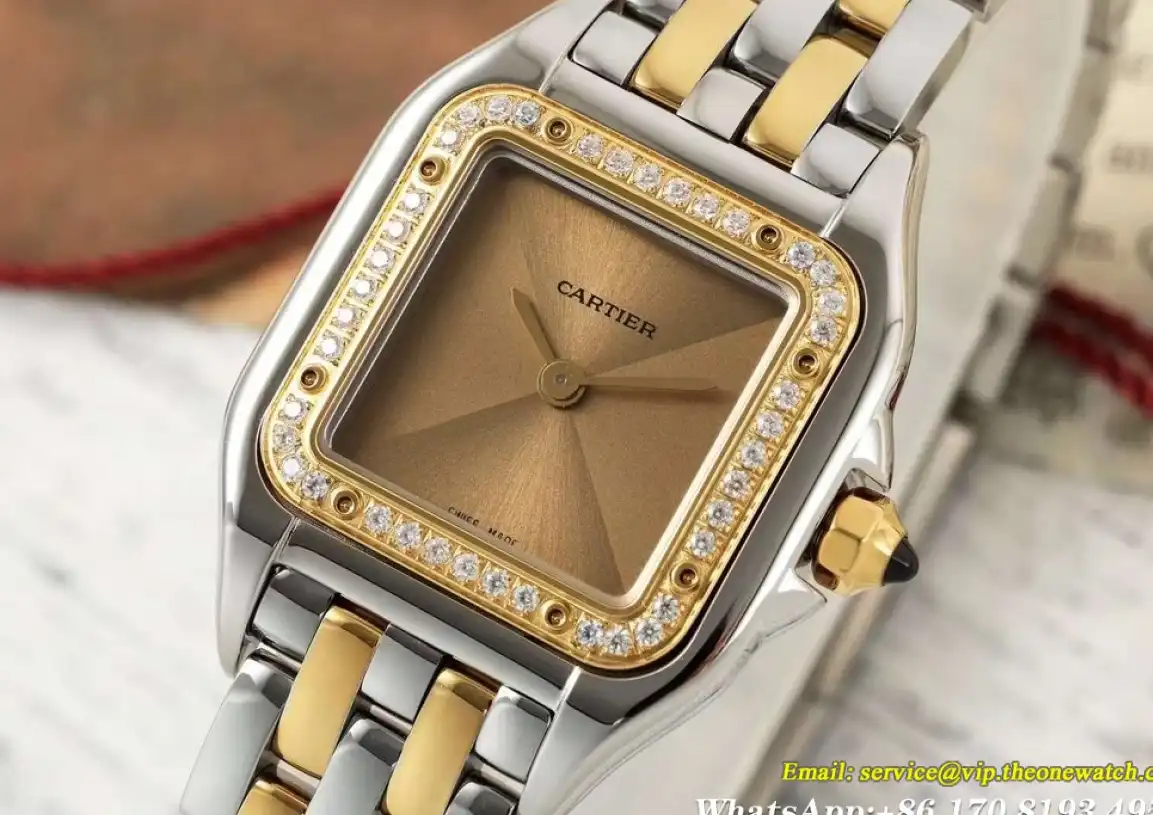 Panthere Secrete De Ladies 22mm Dia YG SS Gold Brown Dial AF Quartz