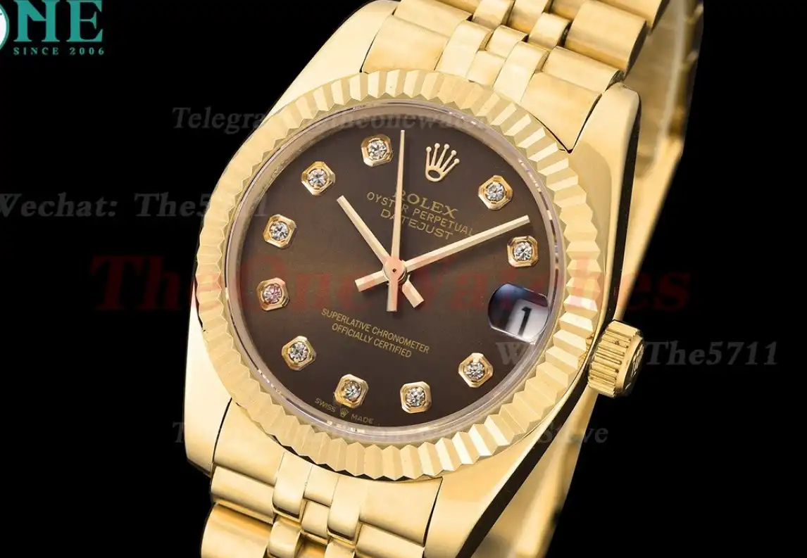 Datejust 28mm Jub YG YG Brown Dia GDF MY8215