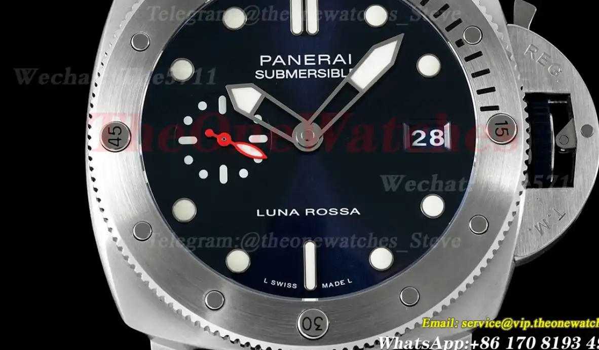 Submersible PAM1391 Luna Rossa 44mm SS RU Blue Dial VSF P900