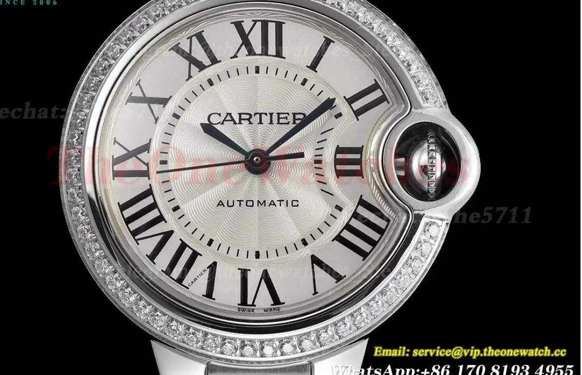 Ballon Bleu De Cartier 33mm SS SS Diamond Bezel GDF NH05