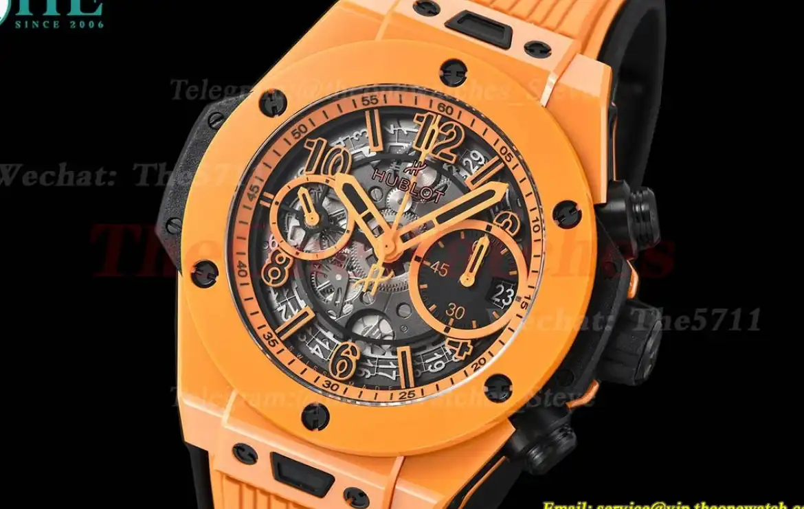 Big Bang Unico 42mm Orange Magic Ceramic RU Skeleton Dial BBF A1280