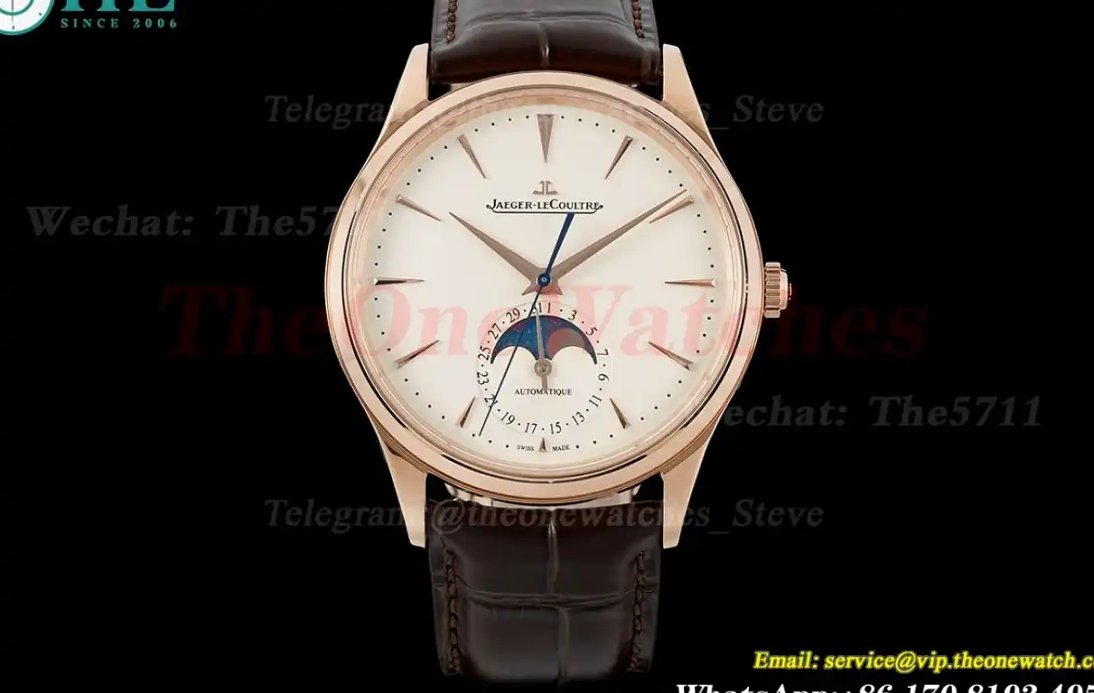 Master Ultra Thin Moonphase RG LE White Stk APS A925 Super Clone