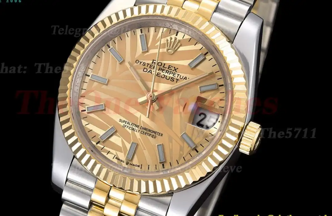 Datejust 126233 36mm Jub SS YG Palm Motif Dial GDF MY8215