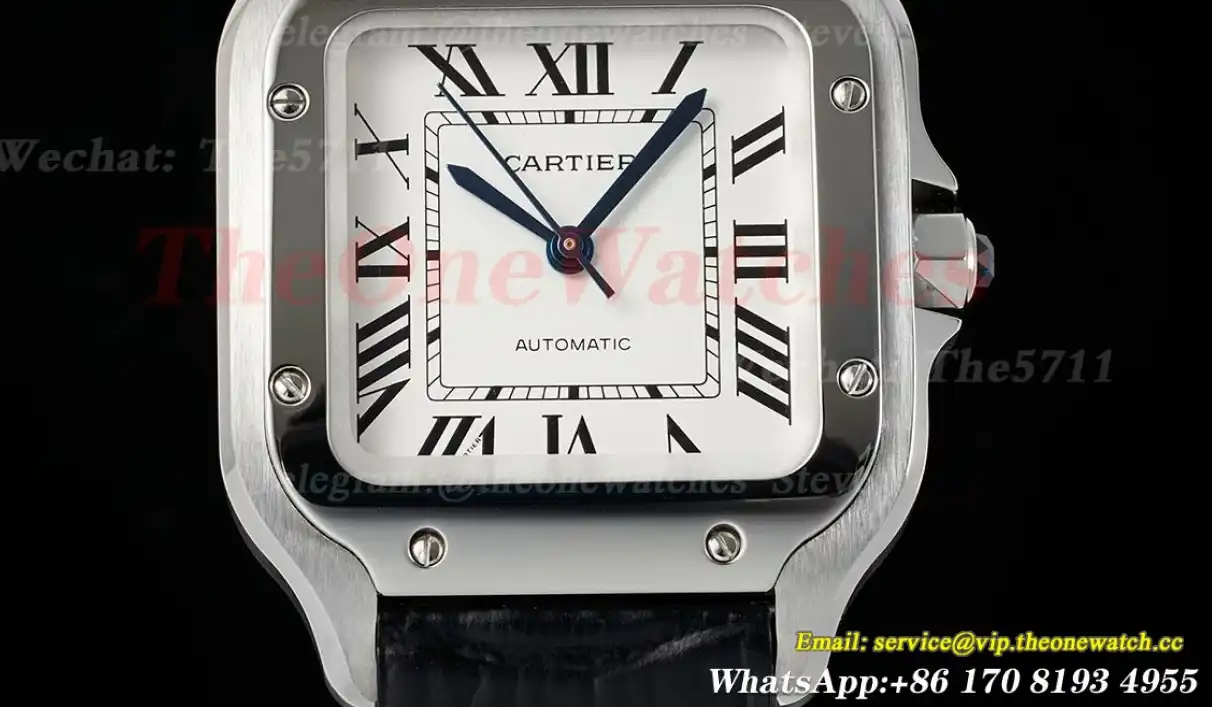 Santos De Cartier 35mm Black SS LE White Dial AF MY9015