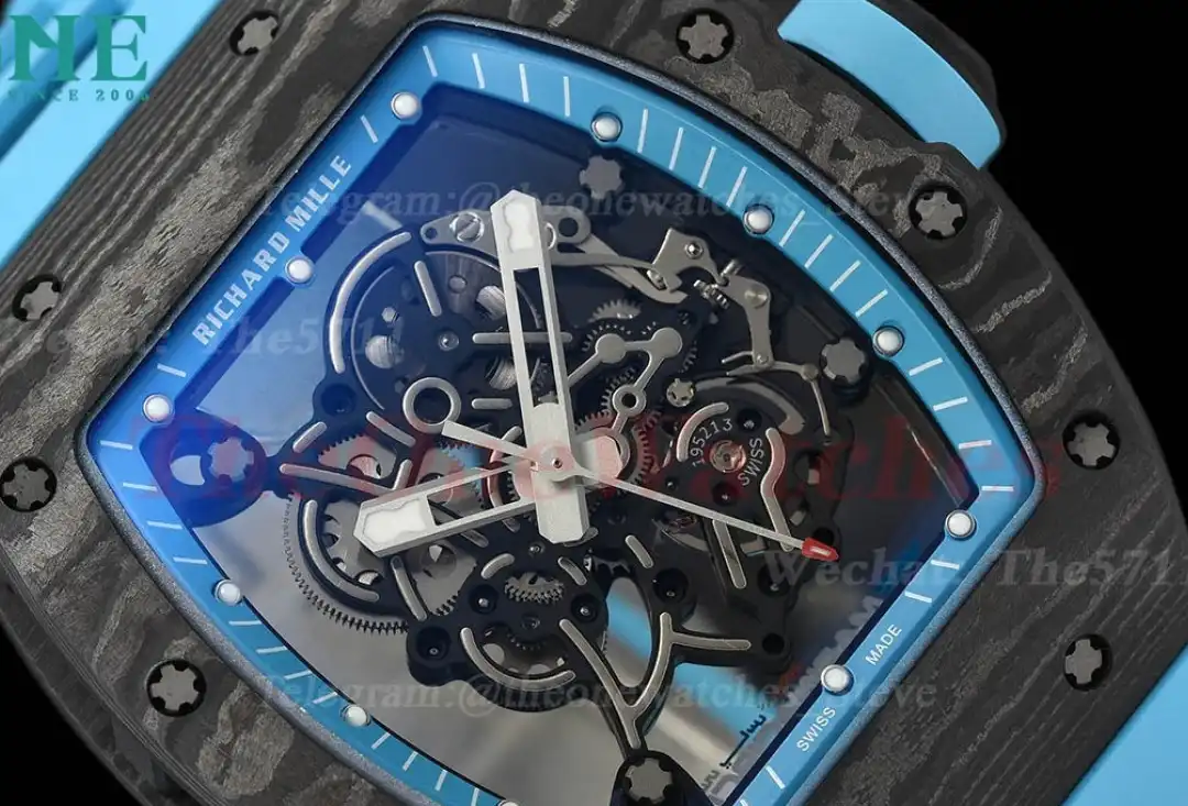 RM055 Yas Marina Circuit Blue NTPT RU Skeleton Dial APS RMUL2 Super Clone