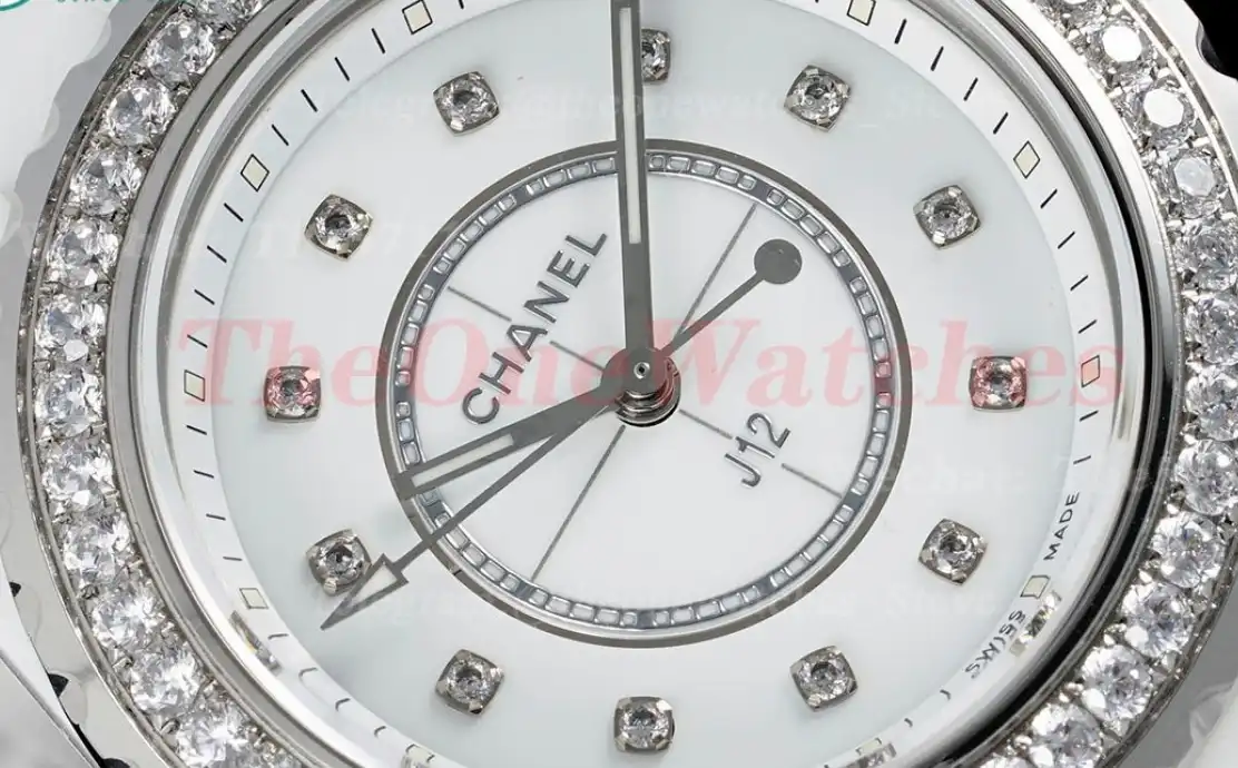 J12 Ladies 33mm Dia Ceramic Cer White Dial XF Swiss Quartz