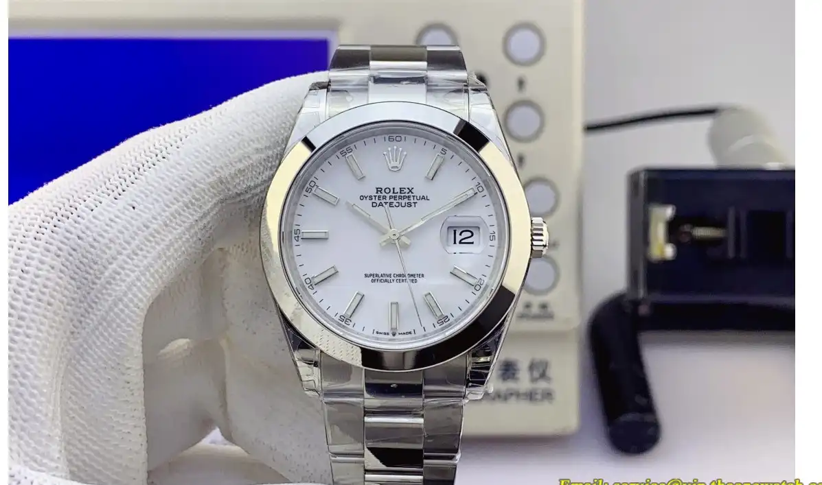 Rolex - Datejust 126300 41mm Oyster 904L SS SS White Stk VSF VS3235