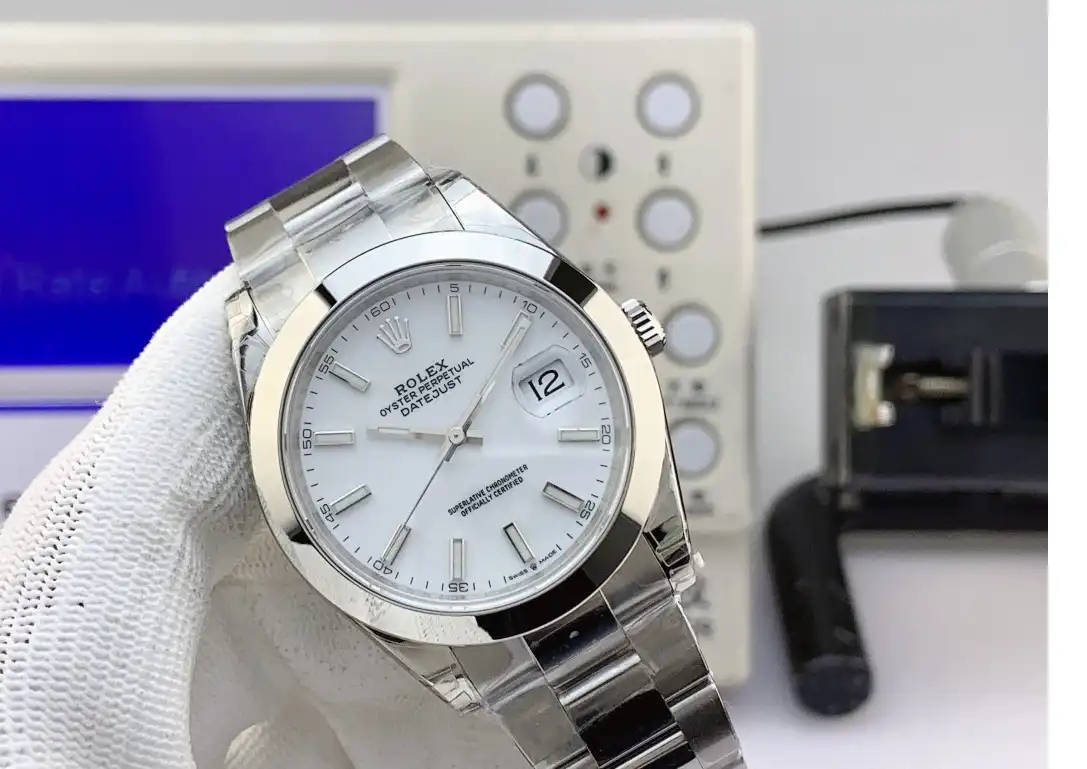 Rolex - Datejust 126300 41mm Oyster 904L SS SS White Stk VSF VS3235