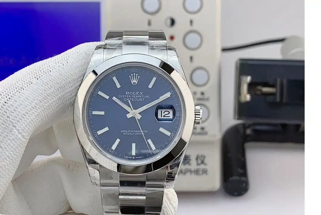 Rolex - Datejust 126300 41mm Oyster 904L SS SS Blue Stk VSF VS3235