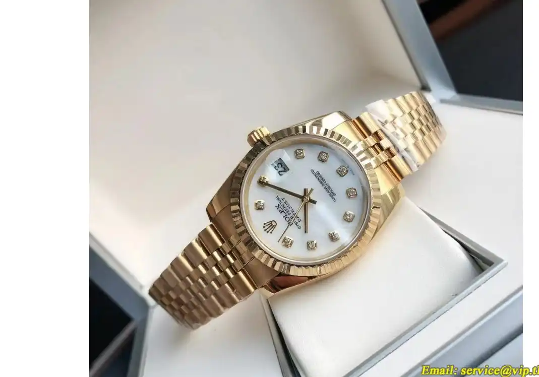 Rolex - Datejust 36 28mm Jub RG RG White Dia GDF MY8215