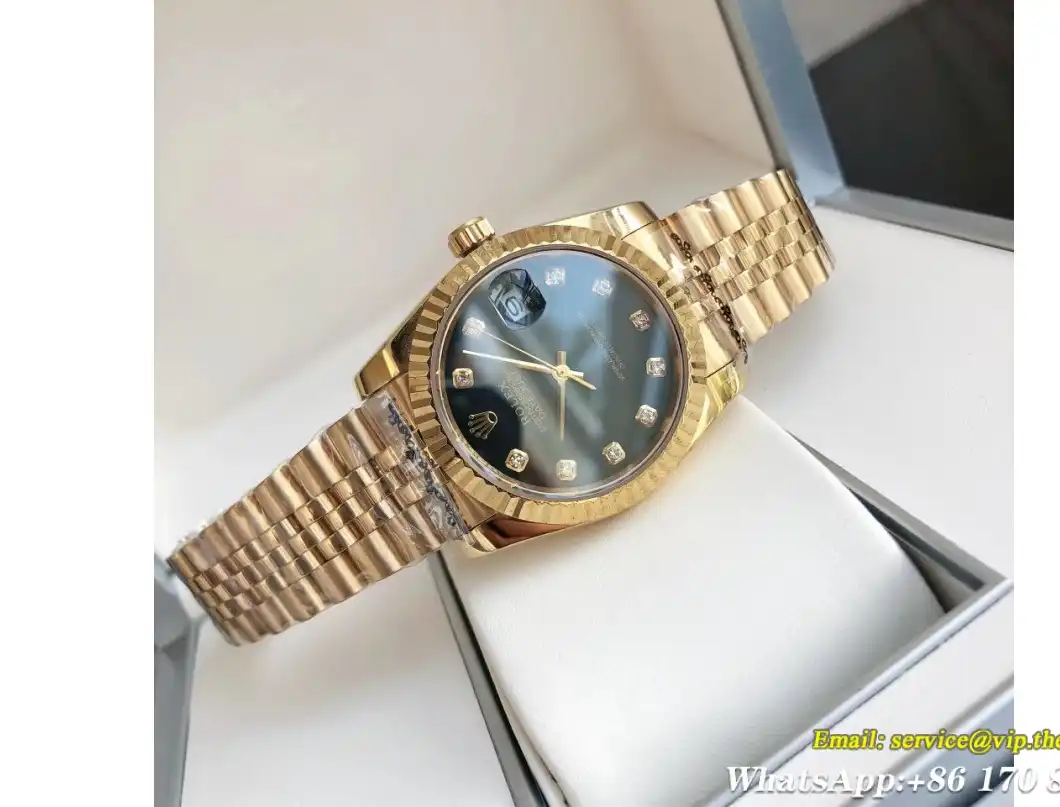 Rolex - Datejust 36 28mm Jub YG YG Black Dia GDF MY8215