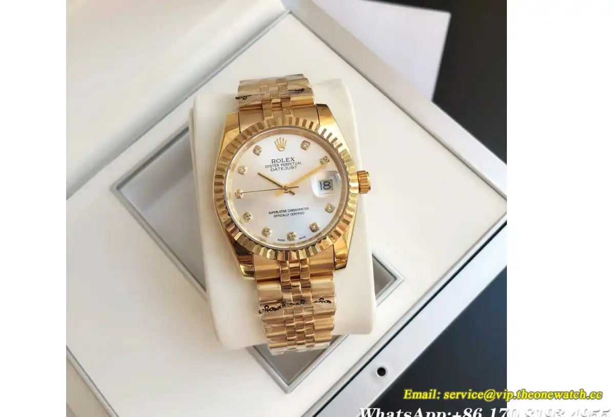 Datejust 36 28mm Jub YG YG Silver Dia GDF MY8215