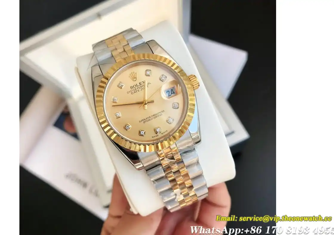 Rolex - Datejust 36 28mm YG SS Jub Gold Dia GDF MY8215