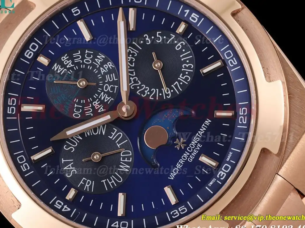 Overseas Perpetual Calendar 4300V RG RG Blue Stk 8F A1120