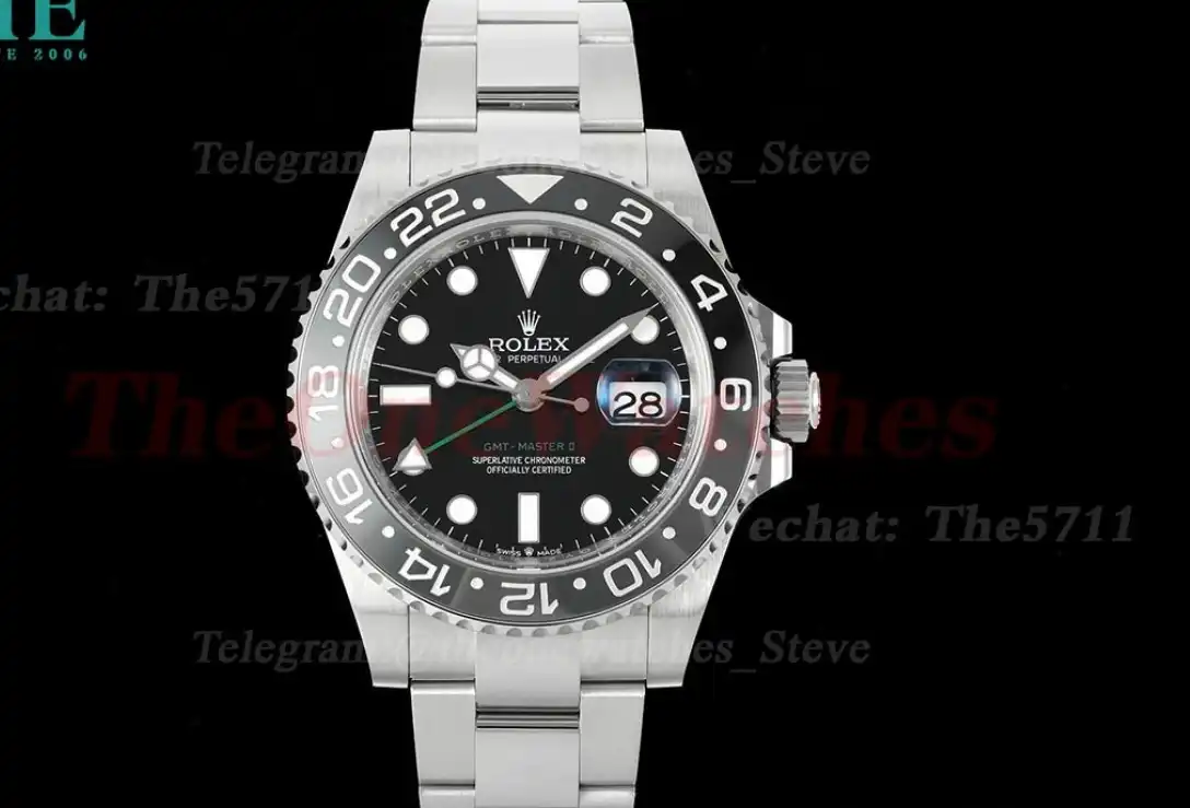 GMT Master II 126710 Bruce Wayne Oys 40mm SS SS Black Dial THBF SH3285