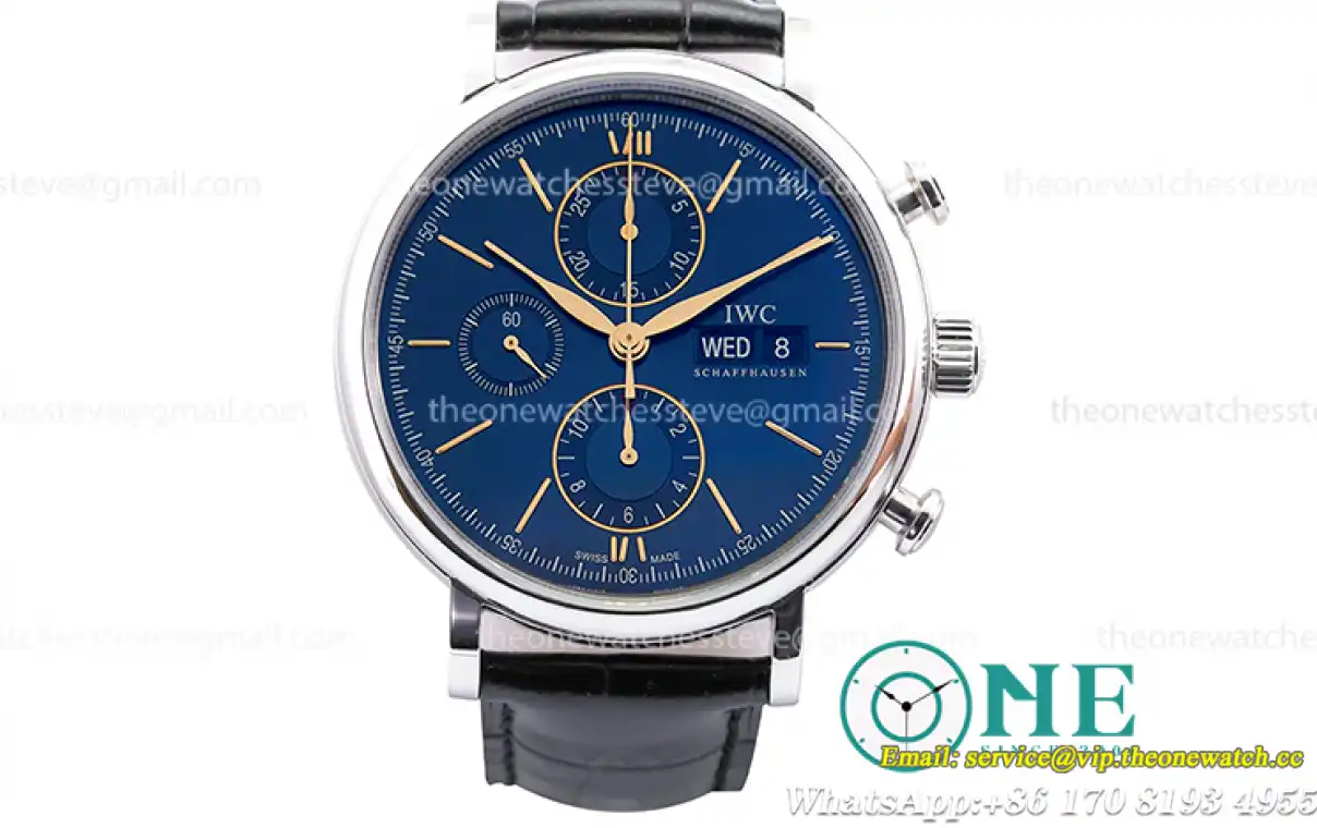 IWC- Portofino Chrono IW391036 Sil Bez SS LE Blue RG ZF A7750