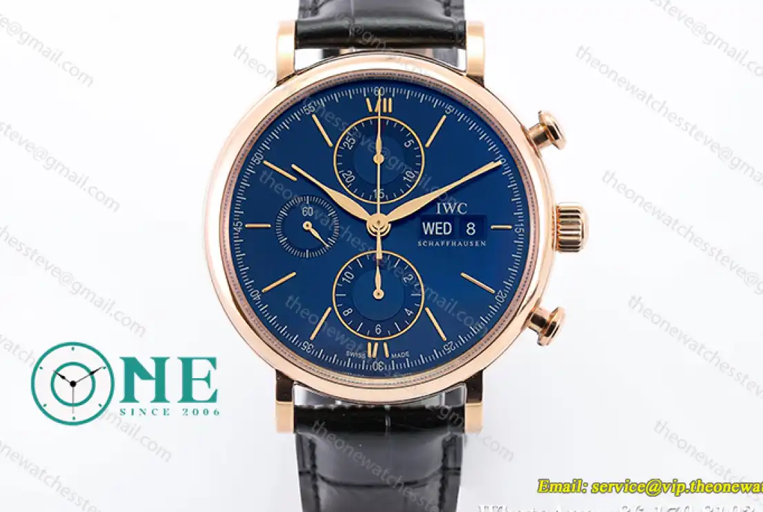 IWC- Portofino Chrono IW391036 RG Bez SS LE Blue RG ZF A7750