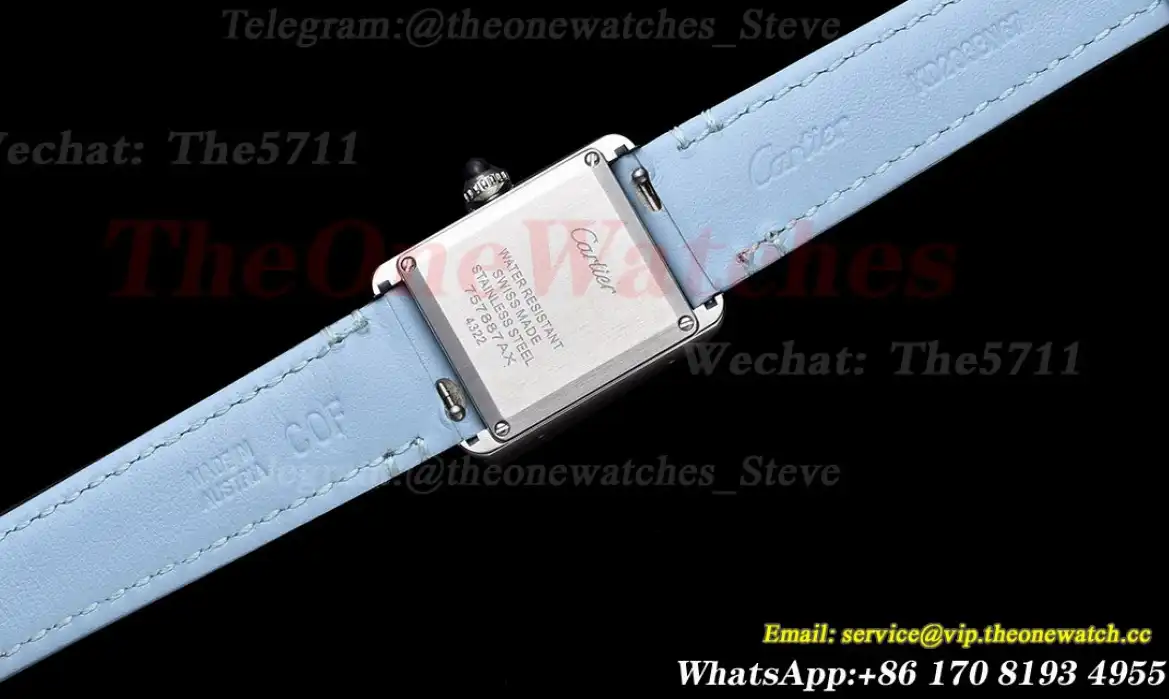 Tank Must Small SS LE White dial On Blue Leather Strap K11F Quartz