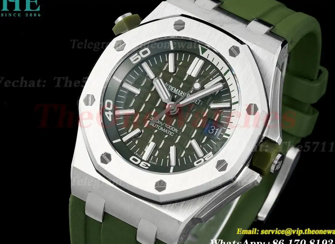 Royal Oak Offshore Diver 15710 42mm SS RU Green IPF SA3120 Super Clone