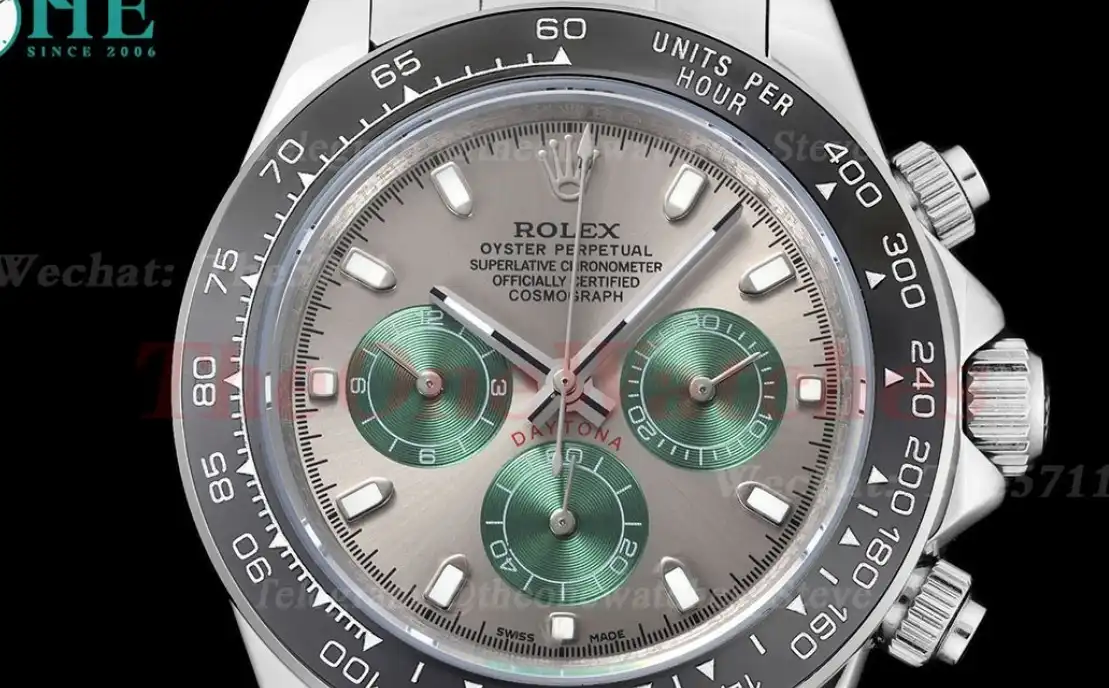 Daytona 40mm SS SS Grey Green GDF A3836