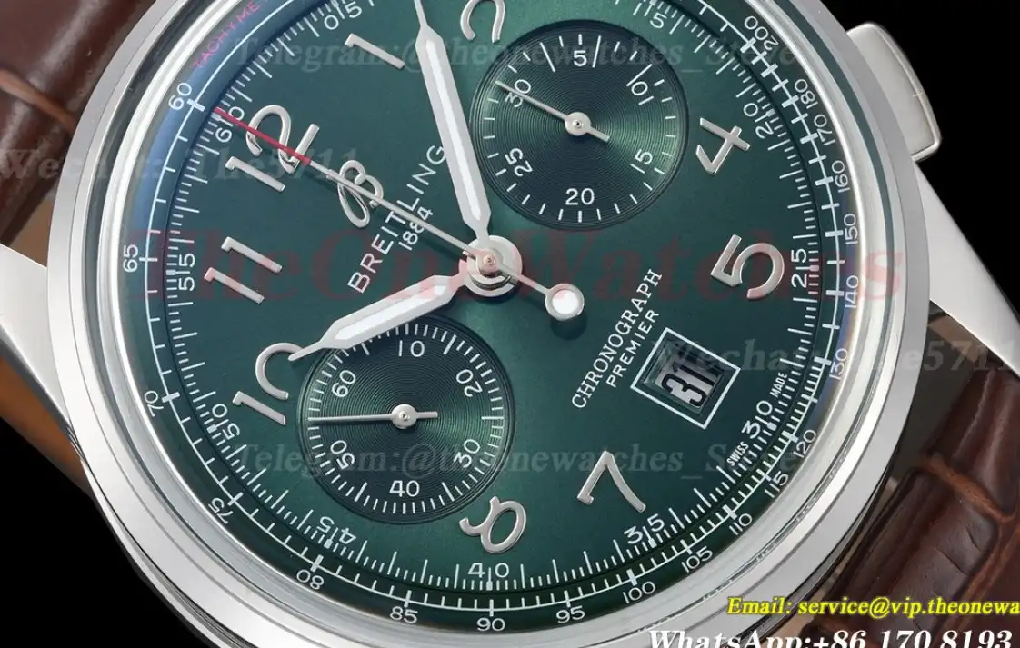 Premier B01 Chronograph 42mm SS LE Green Dial BLSF V2 A7750 Mod