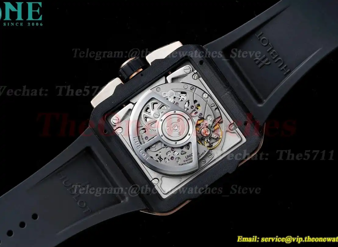 Square Bang Unico 42mm RG RU Skeleton Dial BBF HUB1280A