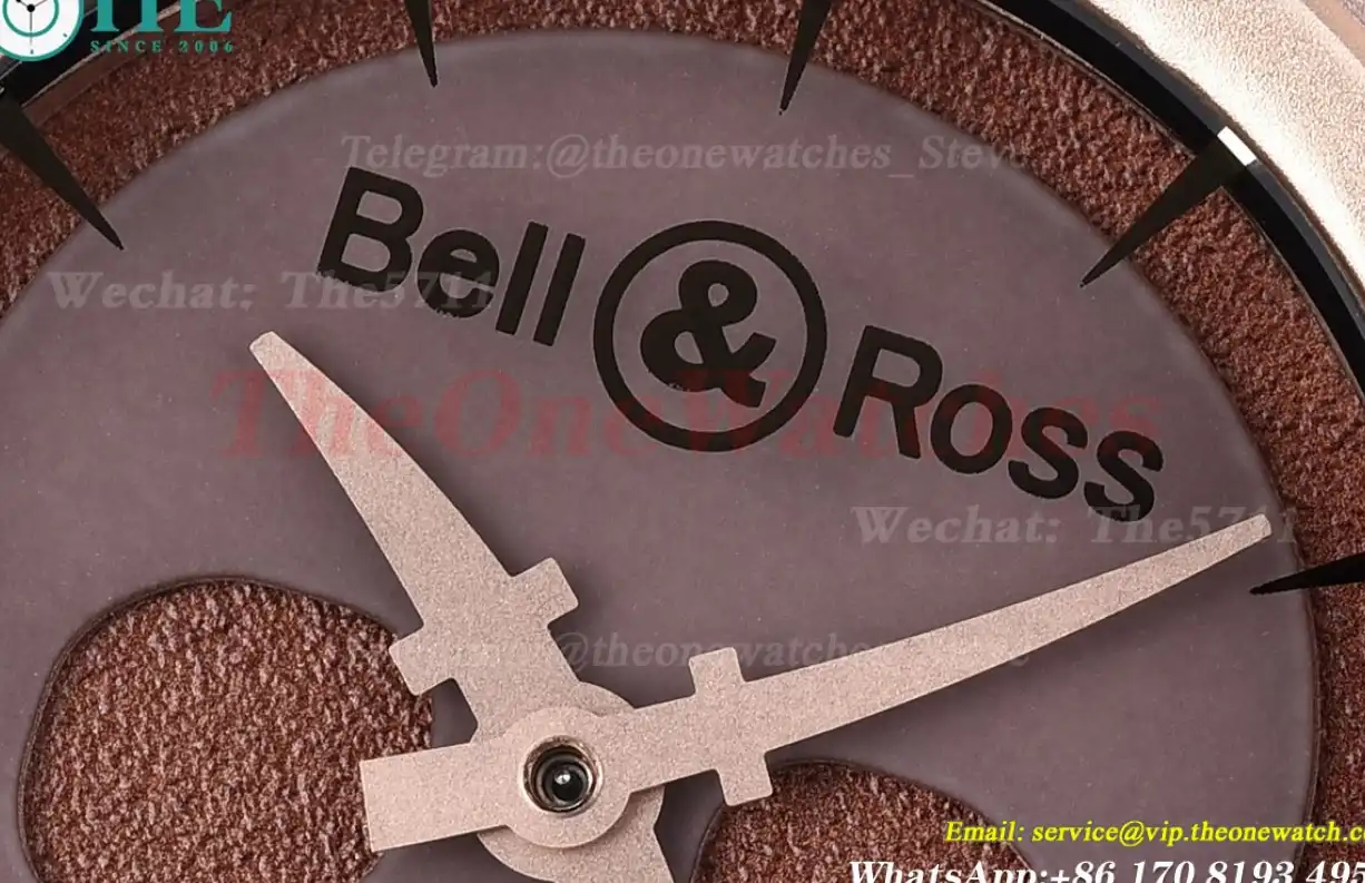 Bell & Rose Instruments BR01 46mm Bronze Case on Brown Leather Strap  BRSF A2824