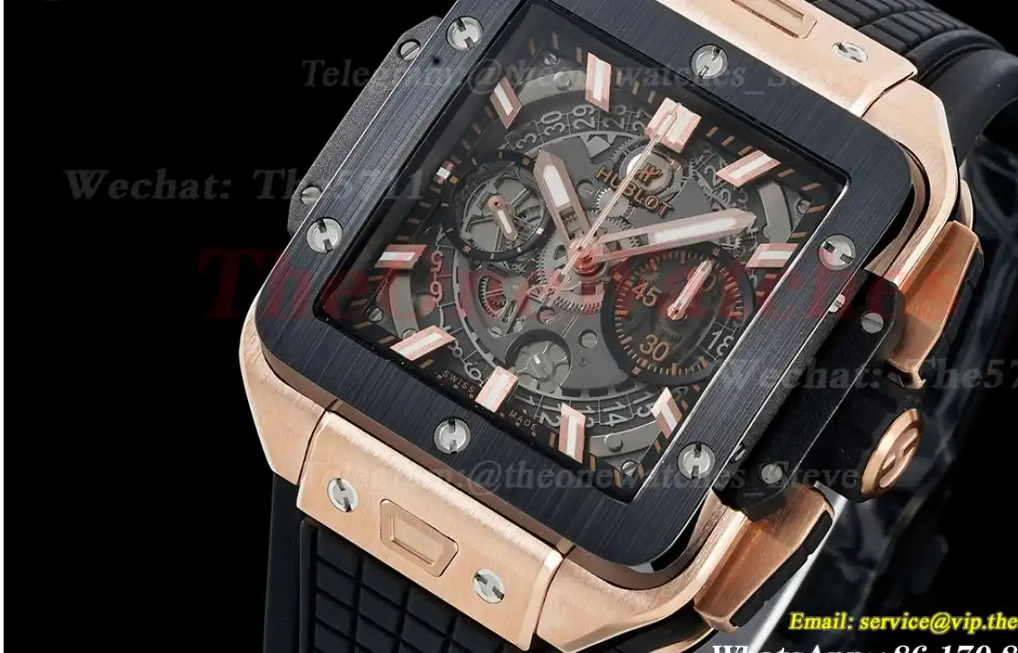 Square Bang Unico 42mm RG RU Skeleton Dial BBF HUB1280A