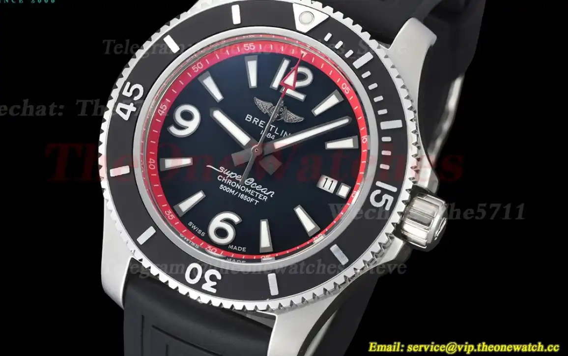 Superocean 44mm SS RU Black Red BLSF A2824