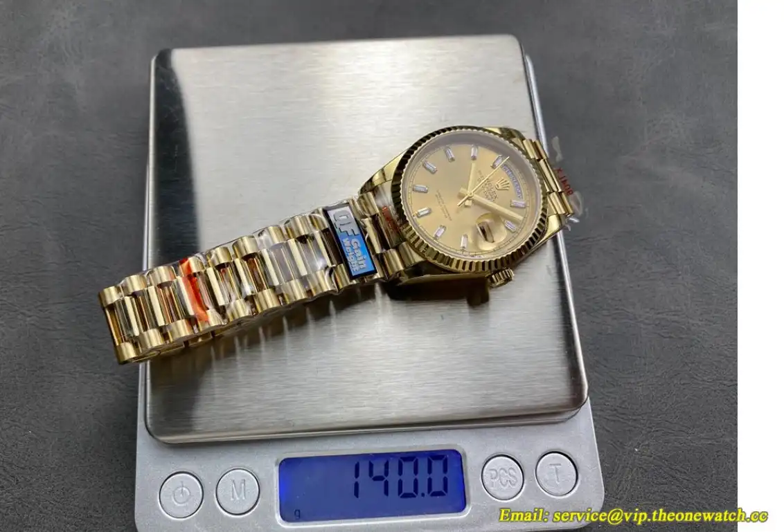 DayDate 128238 36mm YG YG Gold Dia QF V3 VR3255(Gain Weight)