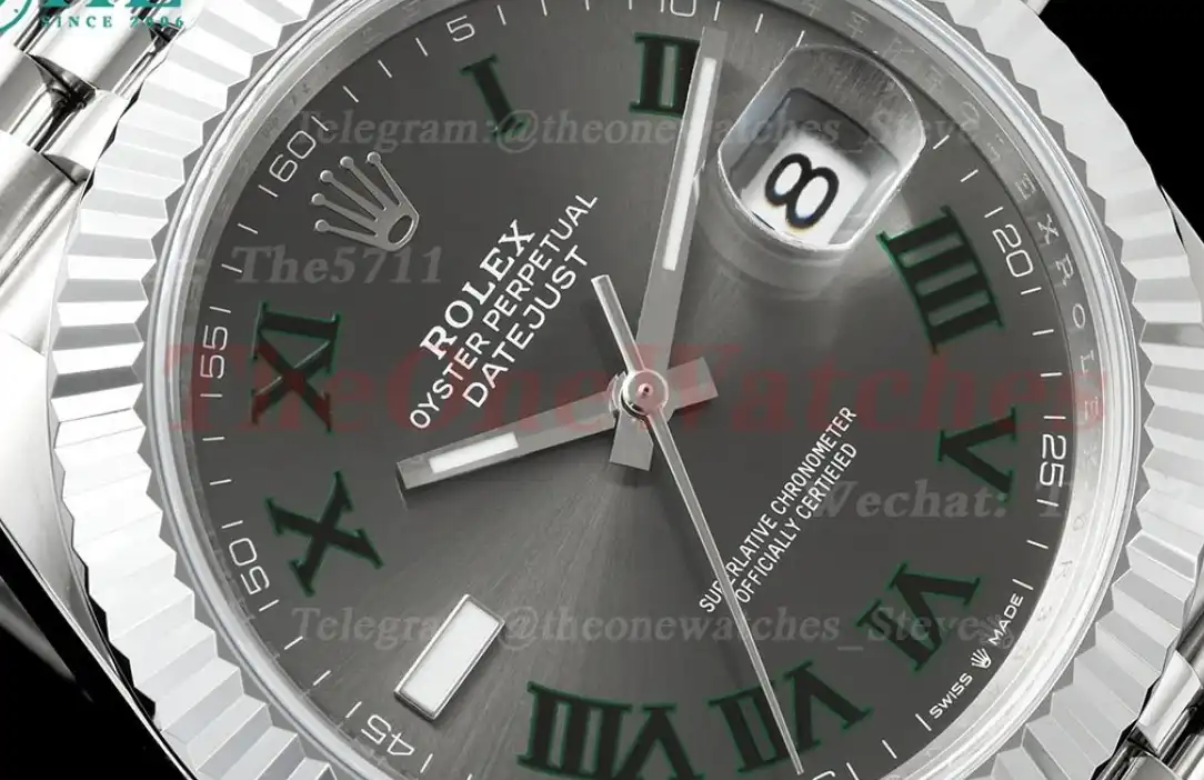 Datejust 126334 Wimbledon 41mm Jub SS SS Grey Dial JQF VR3235