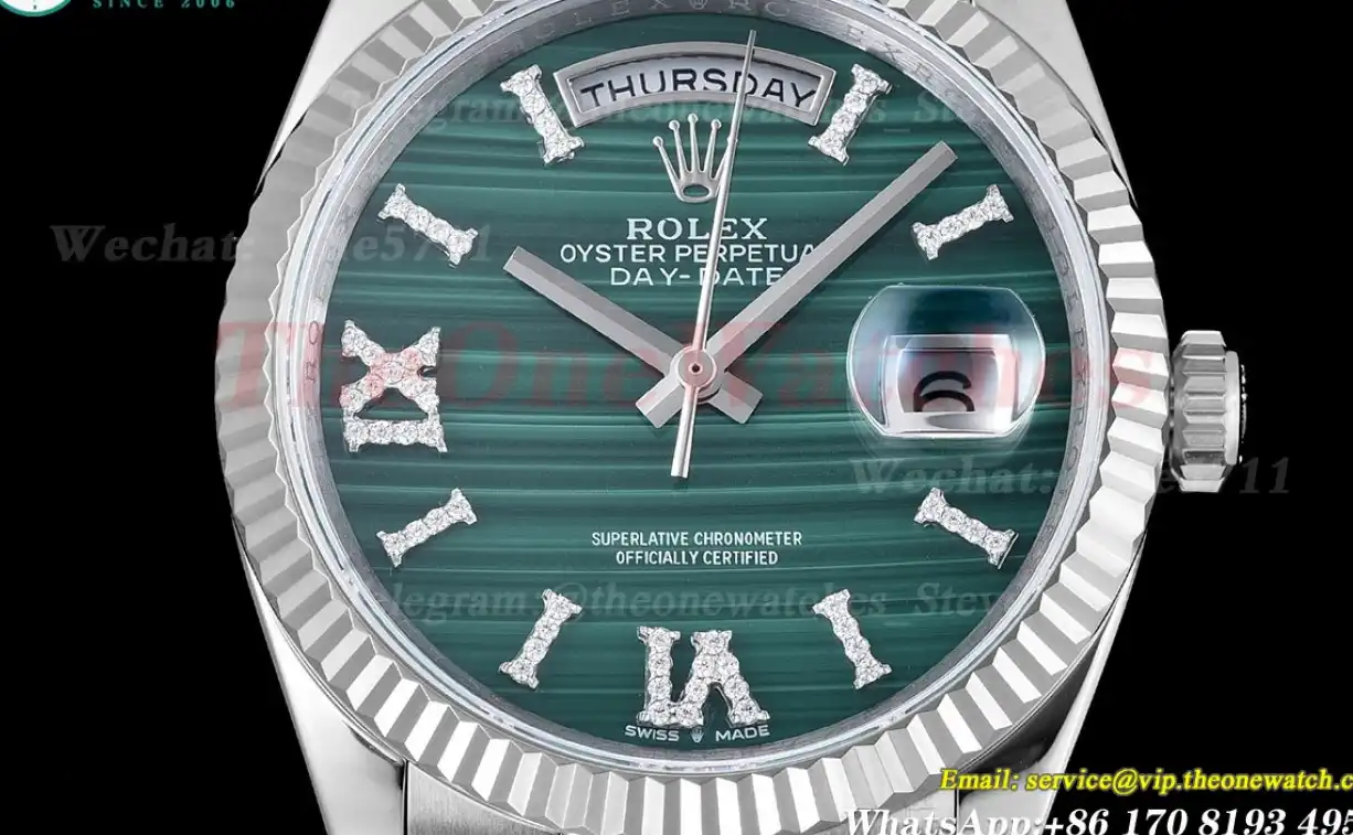 DayDate 36mm SS SS Flt Pres Malachite Dial RAF A2836