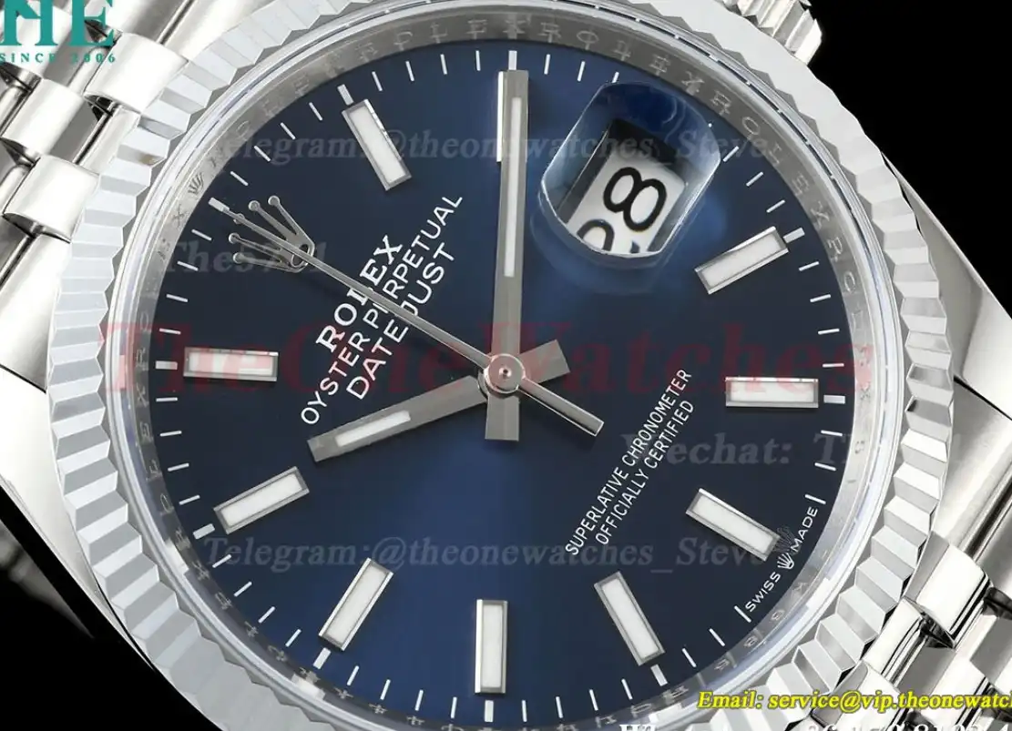 Datejust 126234 36mm Jub SS SS Blue Stk JQF VR3235