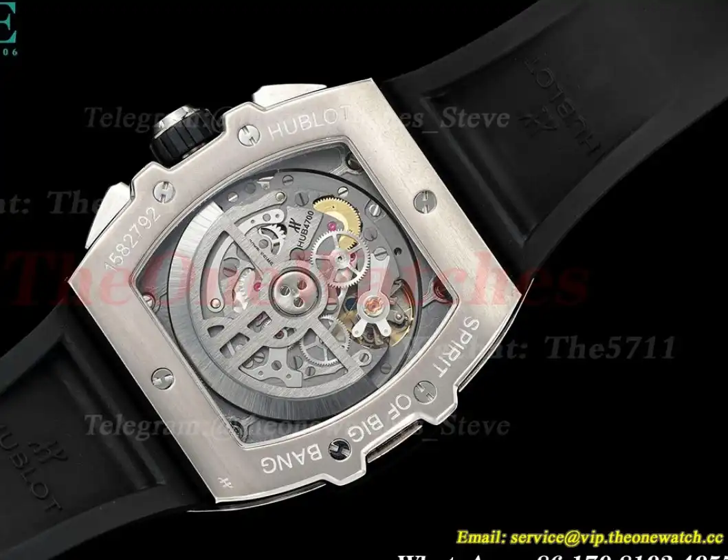 Spirit of Big Bang Chrono 42mm TI RU Blue Skeleton Dial BBF A7750 Mod