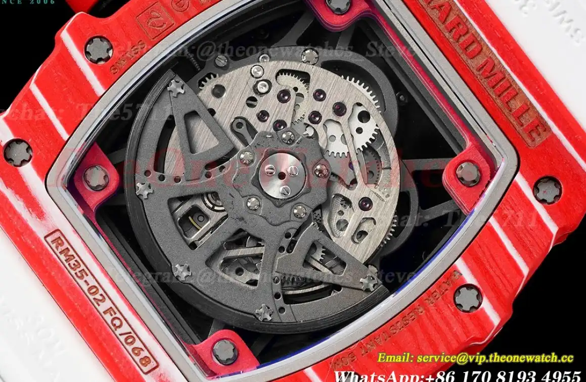 RM035-02 Carbon RU Skeleton Dial on White Strap ZF V5 NH05A