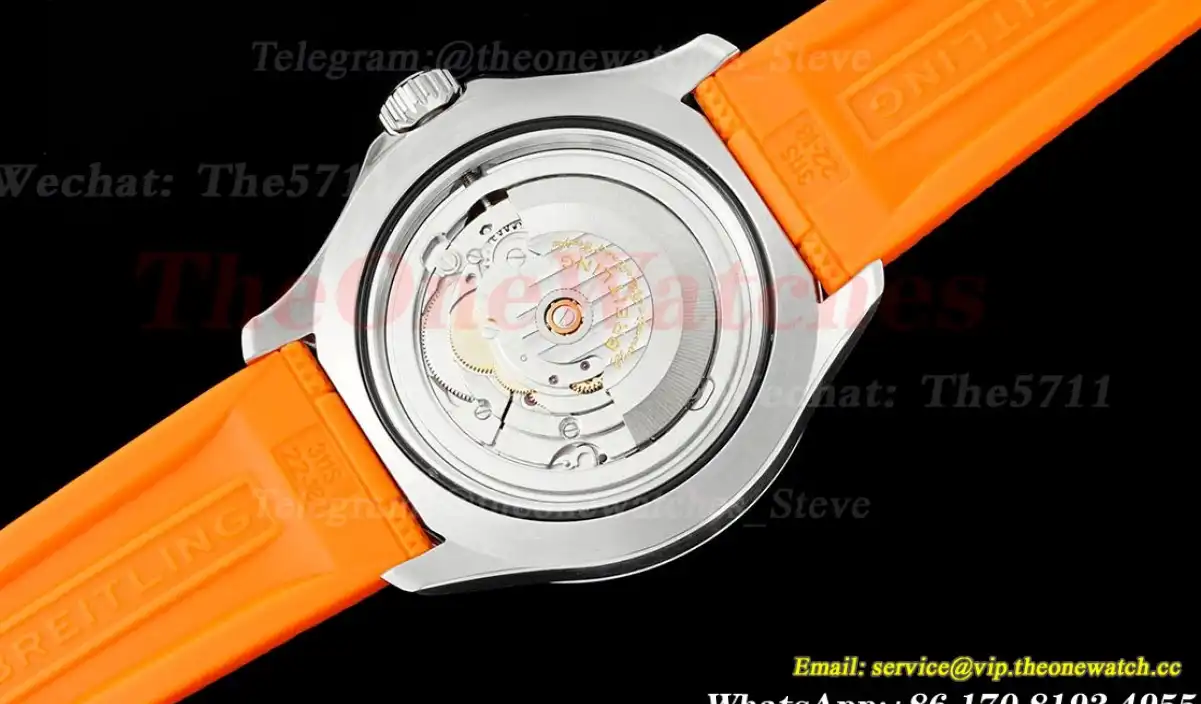 Superocean 42mm SS RU Colorful Dial on Orange Rubber Strap TF A2824