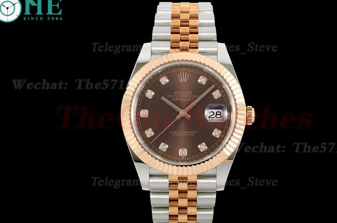 Datejust 126331 41mm Jub RG SS Brown Dia EWEF A3235