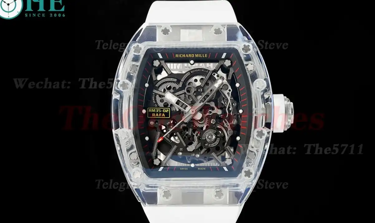 RM035-02 Skeleton Dial on White Strap RMF RMAL1