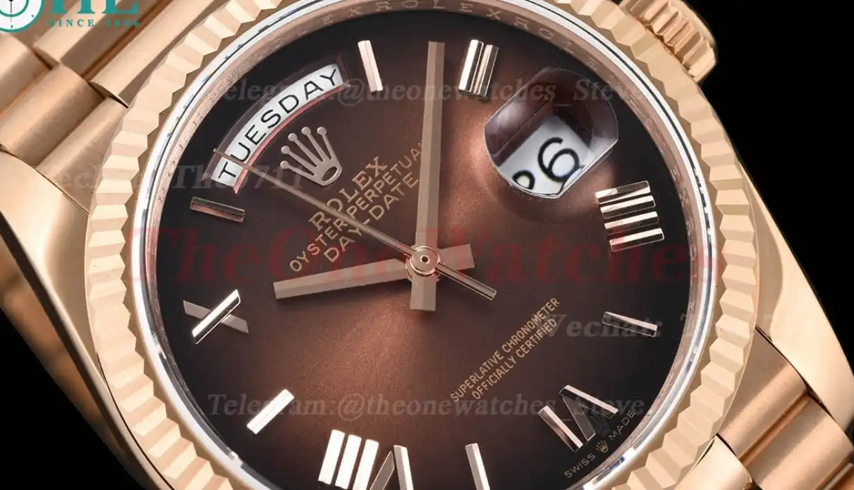 DayDate 128235 36mm RG RG Brown Rmn QF V3 VR3255(Gain Weight)