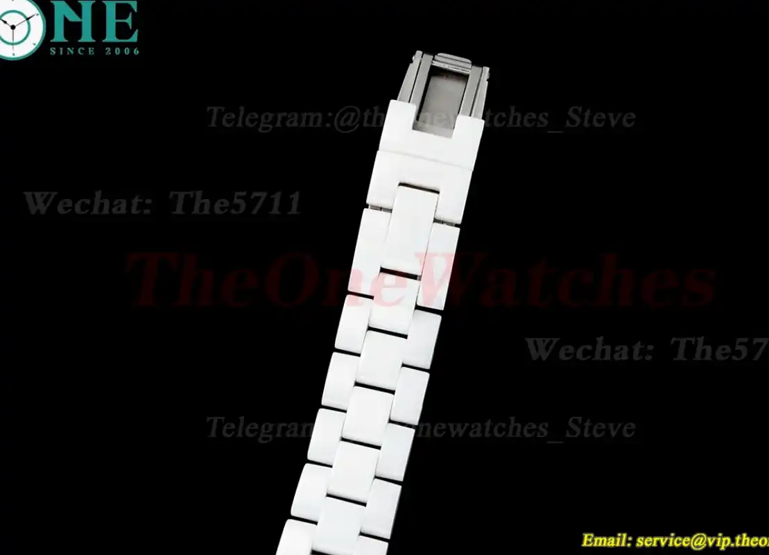 J12 33mm White Ceramic Cer White Num Dia HTF Quartz