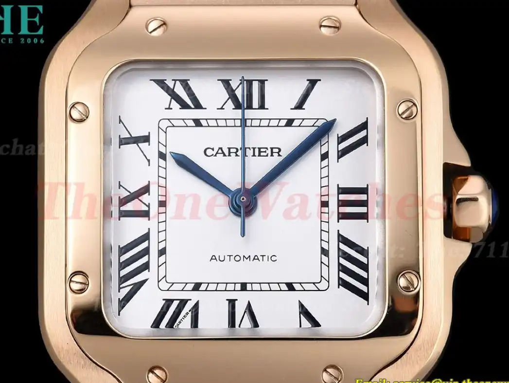 Santos De Cartier 35mm RG RG White Dial GF MY9039