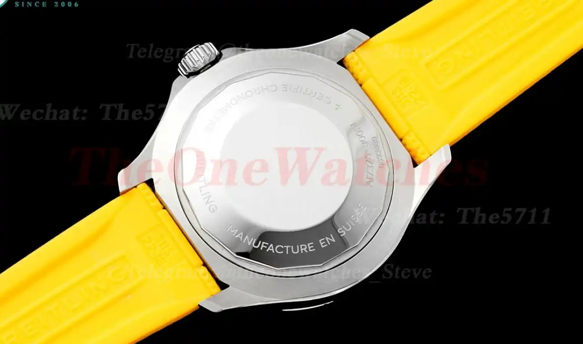 Superocean 42mm SS RU Colorful Dial on Yellow Rubber Strap TF A2824