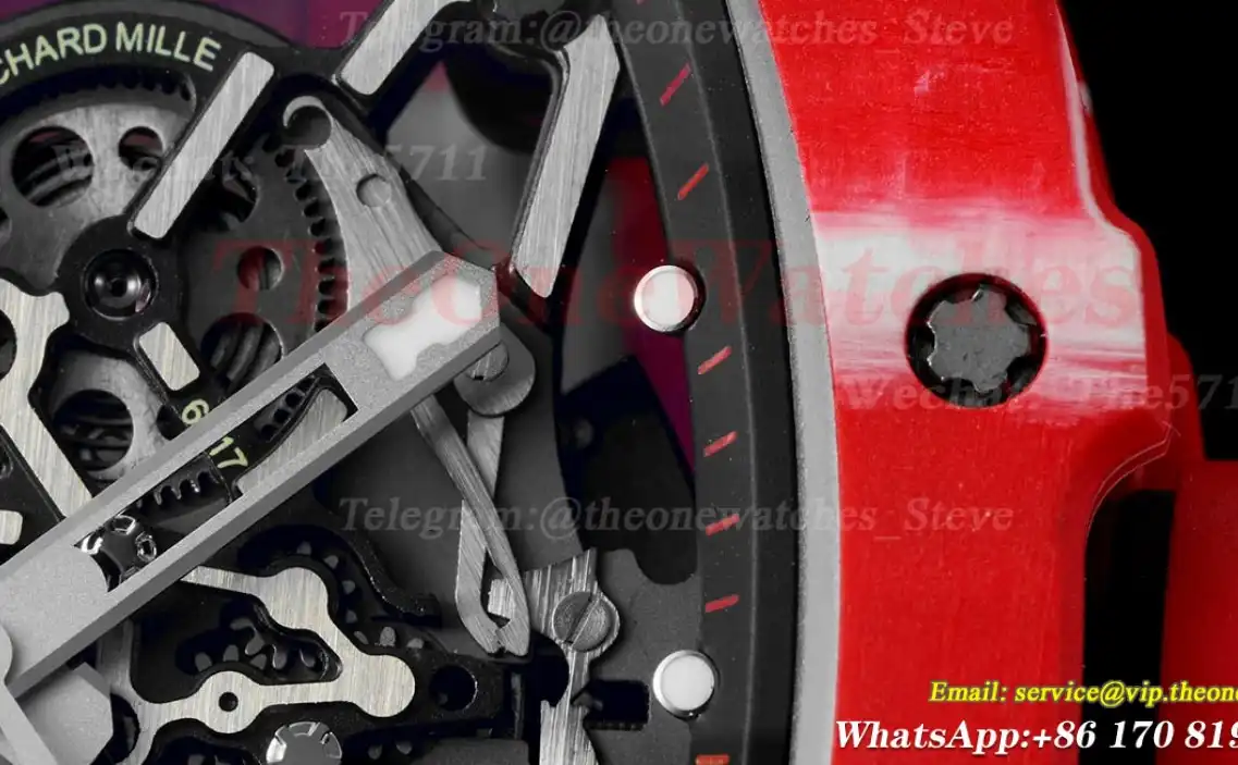 RM035-02 NTPT RU Skeleton Dial on Red Strap ZF V5 NH05A