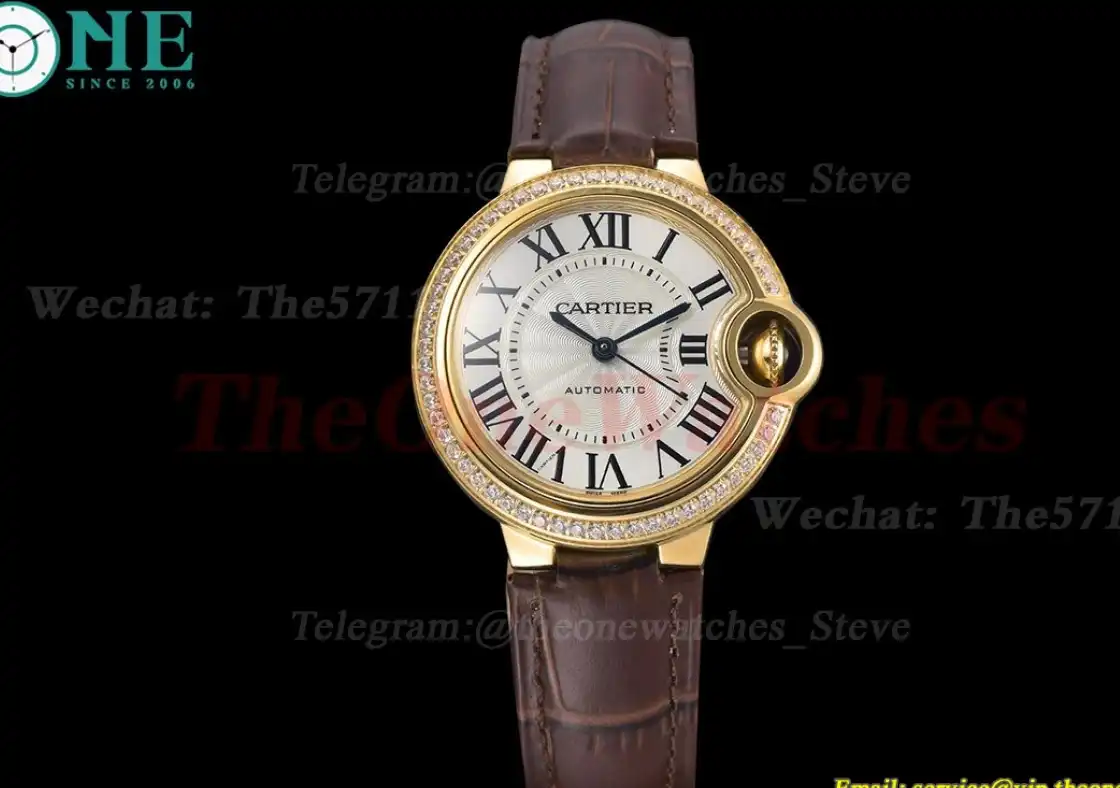 Ballon Bleu De Cartier 33mm Dia YG LE White Dial GDF NH05